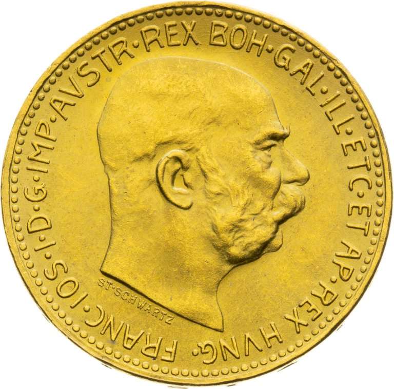 Investičné zlato 10 Koruna František Jozef I. 1912 - Novorazba